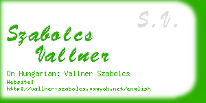 szabolcs vallner business card